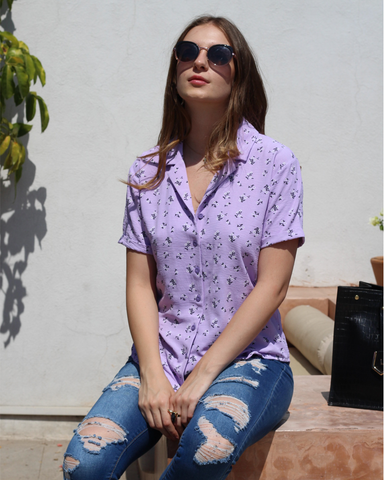 Blusa Camisera Estampada