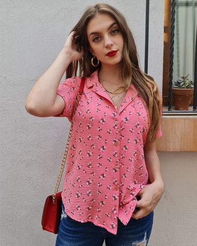 Blusa Camisera Estampada