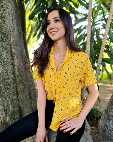 Blusa Camisera Estampada